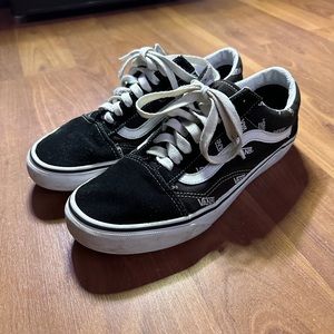 Vans Old Skool Men's Black & White Canvas Skateboard Shoes Size 9